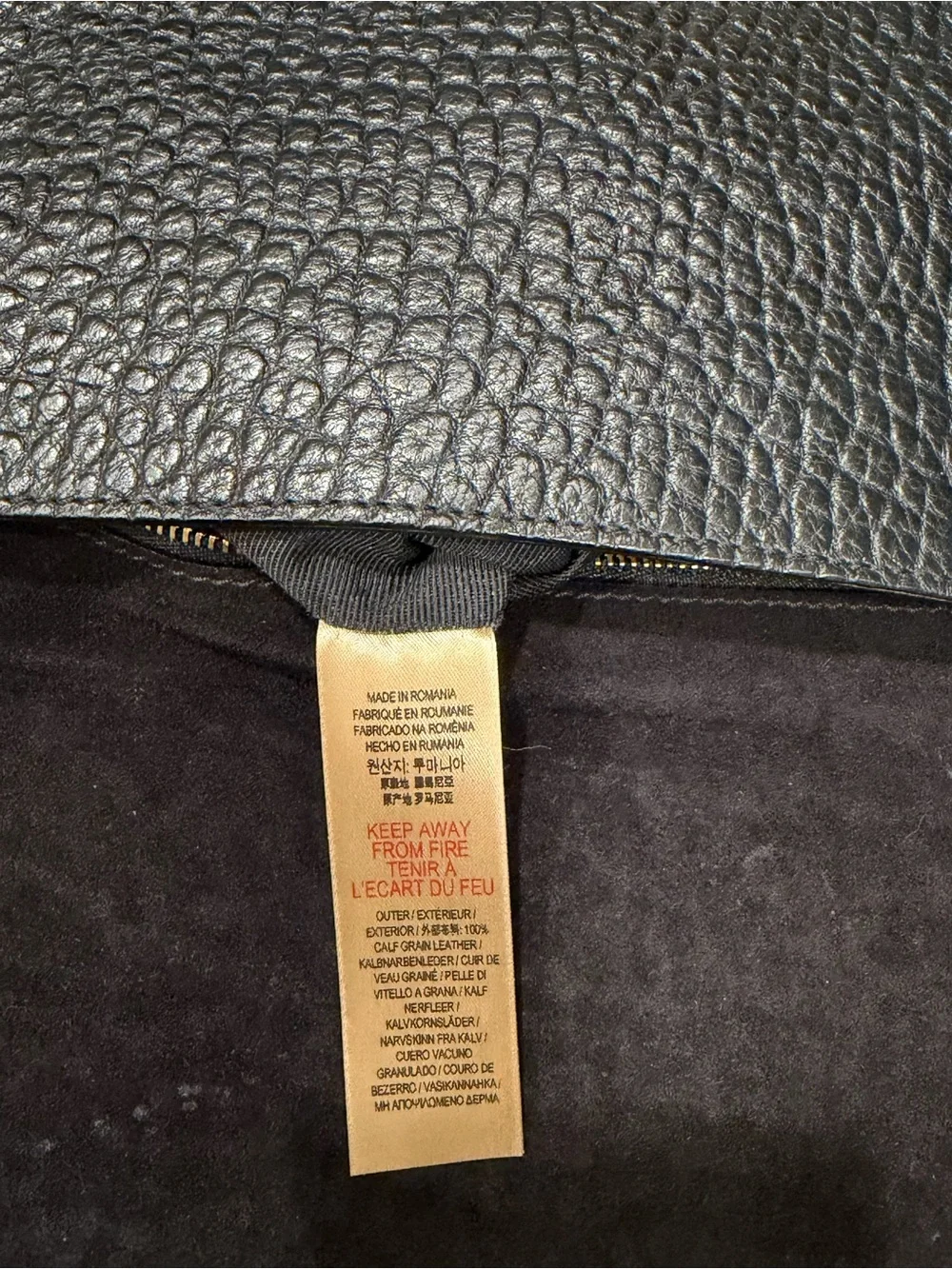 Burberry Black Grained Calf Leather Shoulder Crossbody Bag